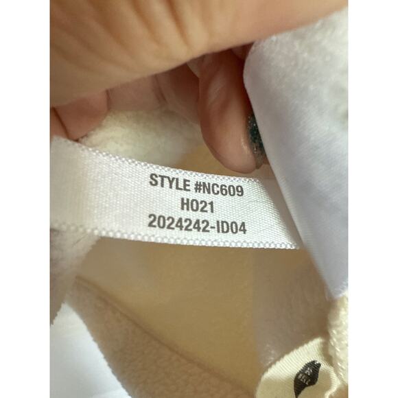 Madewell (Re)sourced Fleece Bubble-Sleeve Hoodie in Antique Cream, L (no hood) - Picture 7 of 7